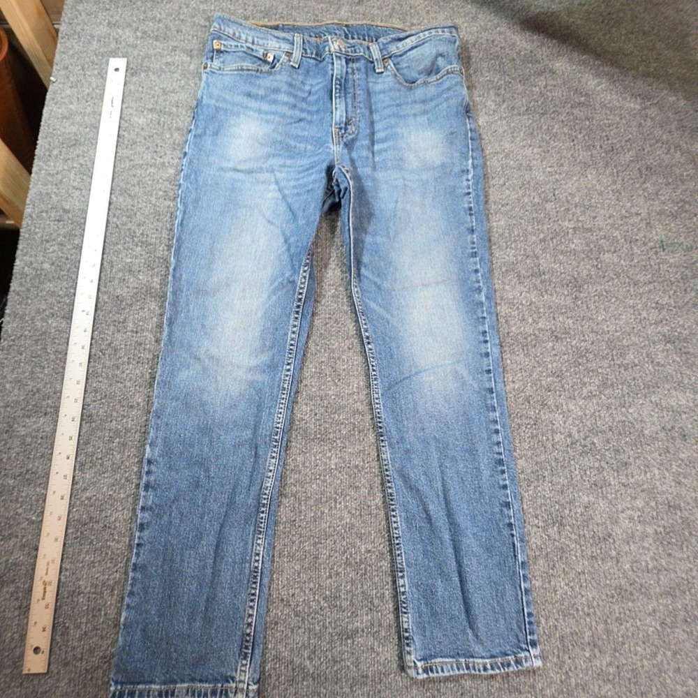 Levis 511 Jeans Mens 36x30 Blue Medium Wash Slim Straight Denim Pants Casual